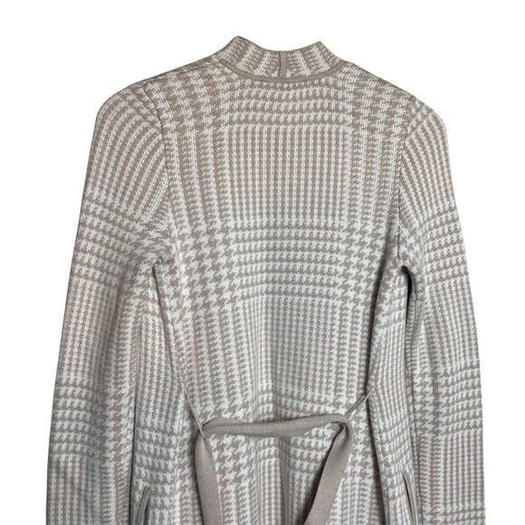 Ann Taylor Beige Belted Cardigan Houndstooth - Picture 8 of 9
